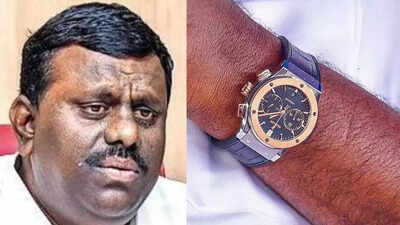 Rs 18 lakh Hublot watch on Congress MLA K Raghavendra Hitnal’s wrist sets off chatter