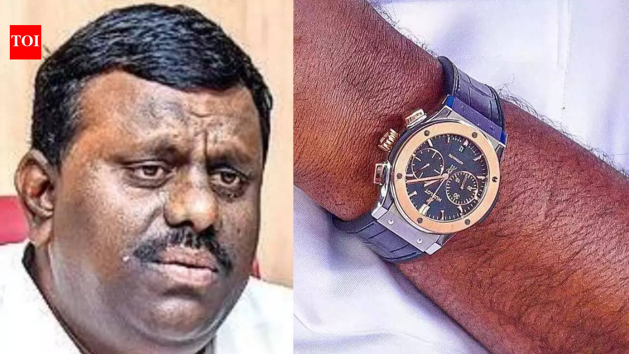 Rs 18 lakh Hublot watch on Congress MLA K Raghavendra Hitnal’s wrist sets off chatter