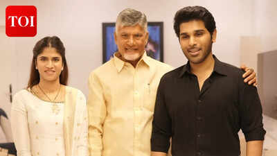 AP CM Chandrababu Naidu visits Allu Sirish and Nayanika Reddy; 'Buddy' actor calls it 'most memorable experience'