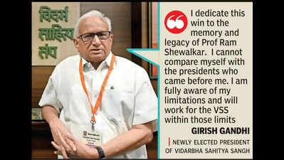 Gandhi Elected Vidarbha Sahitya Sangh President