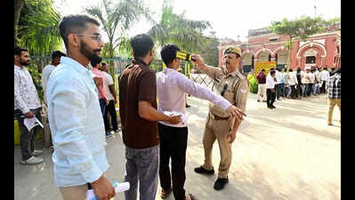 UP Police SI exam ends; officials conduct surprise inspection