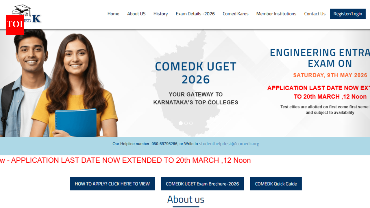 COMEDK UGET 2026 registration deadline extended: Check new dates, direct link to apply
