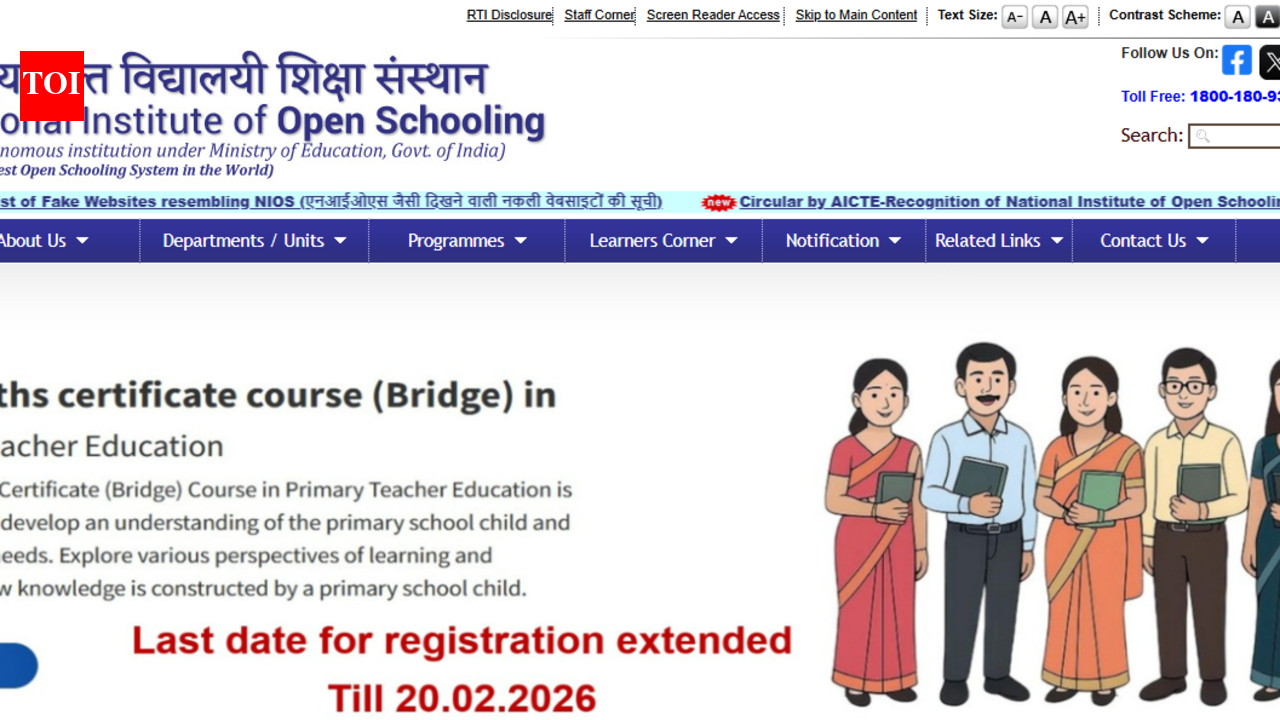 NIOS practical exam dates 2026 out; date sheet for theory exams releasing soon: Check schedule here
