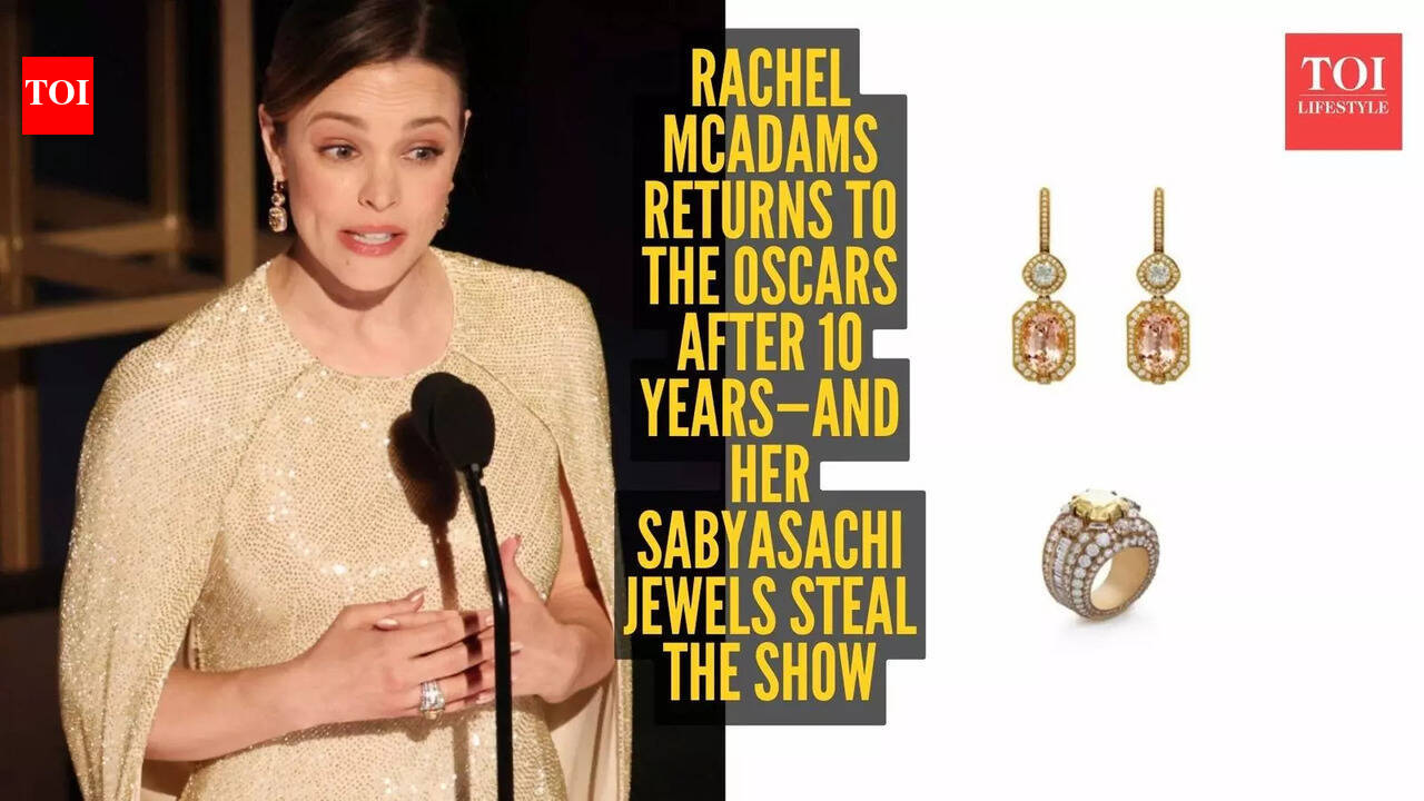 Oscars 2026: Rachel McAdams makes glamorous return wearing Sabyasachi diamonds and sapphire ring