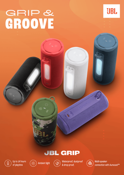 JBL Grip Bluetooth speaker with up to 12 hours of music playback launched in India, priced at Rs 11,999