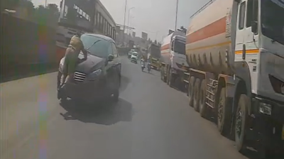 Car hits cop, carries him on bonnet for 4km near Hosur