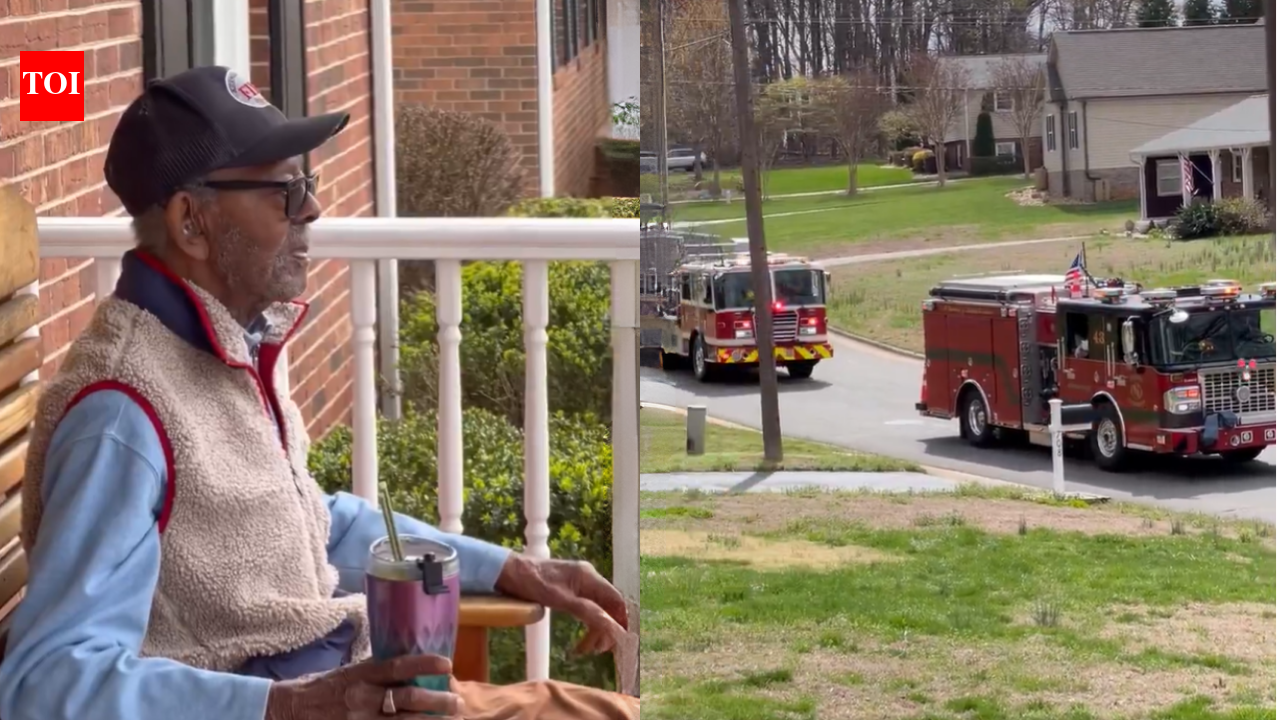 A hero remembered: 104-year-old city’s first Black firefighter honoured with surprise parade of fire trucks outside his home