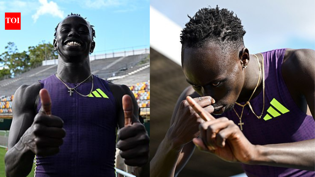 Why Gout Gout celebrated by pinching his nose after winning 200m at Queensland Athletics Championships
