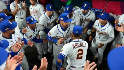  Team Venezuela’s dugout dance becomes a special pregame moment at the World Baseball Classic