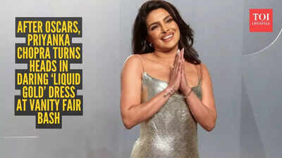 Priyanka Chopra ditches Dior for ‘liquid gold’ look at Vanity Fair party, Nick Jonas complements her perfectly
