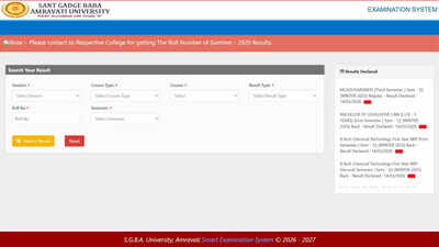 SGBAU Winter 2025 semester results released for MCA, LL.B, B.Tech programs; check direct link here
