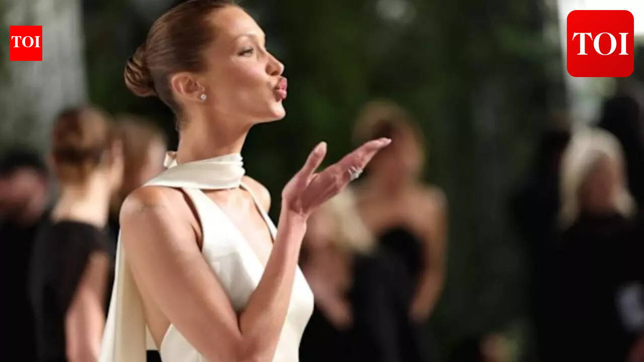 Bella Hadid handles a potential wardrobe malfunction moment like a pro at the 2026 Vanity Fair Oscars Party