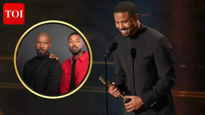  Jamie Foxx gets overwhelmed after Michael B. Jordan mentions him in his Academy Award acceptance speech