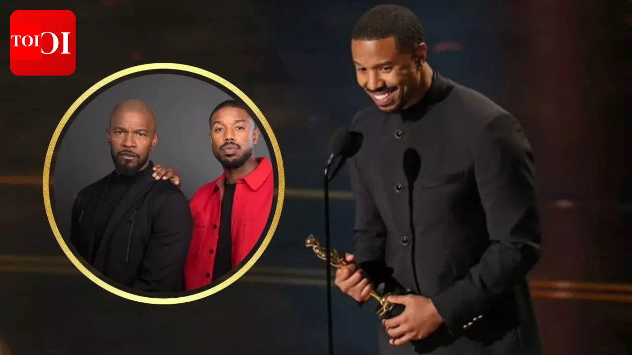 'You deserve two Oscars': Jamie Foxx gets overwhelmed after Michael B. Jordan mentions him in his Academy Award acceptance speech