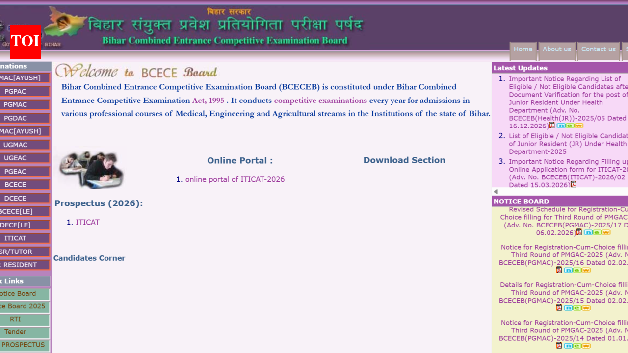 Bihar ITI CAT result 2026 registration window opened at bceceboard.bihar.gov.in: Direct link to apply here