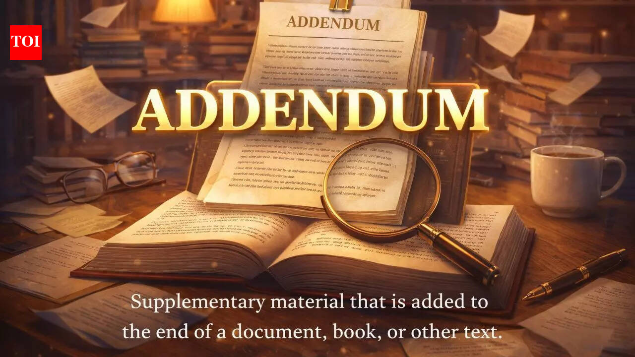 Word of the day: Addendum