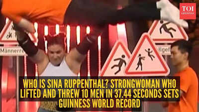 Who is Sina Ruppenthal? Strongwoman who lifted and threw 10 men in 37.44 seconds sets Guinness World Record