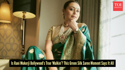Rani Mukerji channels YRF’s ‘boss lady’ power in a forest green silk saree