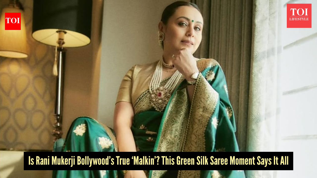 Rani Mukerji channels YRF’s ‘boss lady’ power in a forest green silk saree