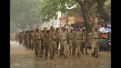 Coimbatore city police take out flag march ahead of assembly election