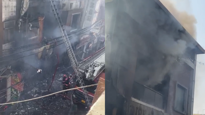 Several feared trapped as fire engulfs residential building in Delhi’s Palam