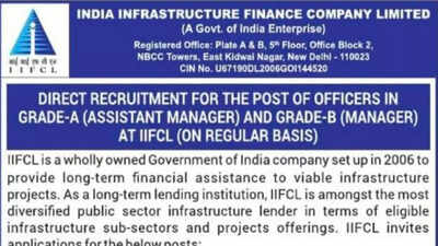  Notification for Assistant Manager and Manager posts released at iifcl.in; apply here