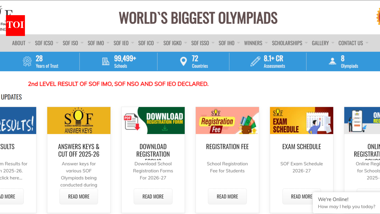 SOF NSO, IMO and IEO Level 2 results 2026 declared: Direct link to access scorecards here