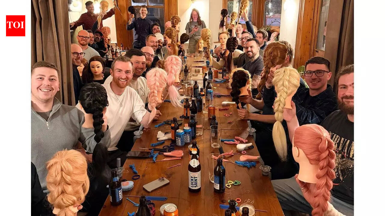 ‘Pints &amp; Ponytails’: London dads gather in pub to learn how to braid their daughters’ hair