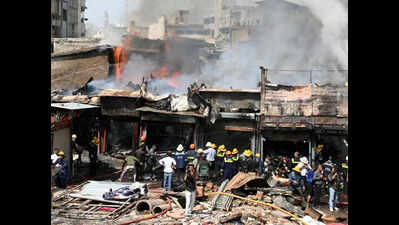 Gujarat: Major fire engulfs 30 shops in Panchkuva area of Ahmedabad, brought under control