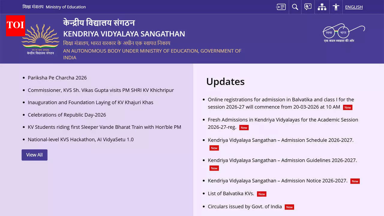 KVS admission process opens in online and offline modes; check complete schedule for Class I, Balvatika and higher classes