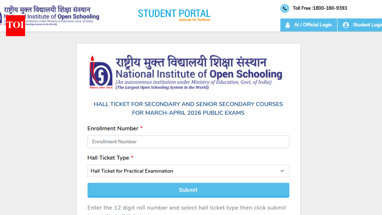NIOS Class 10, 12 practical exams 2026 underway, download hall ticket here; date sheet for theory exams expected soon