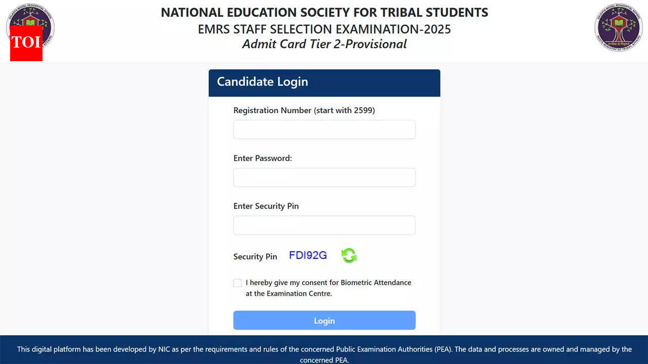 EMRS tier 2 admit card released for teaching and non-teaching recruitment 2025 at nests.tribal.gov.in; check direct link here
