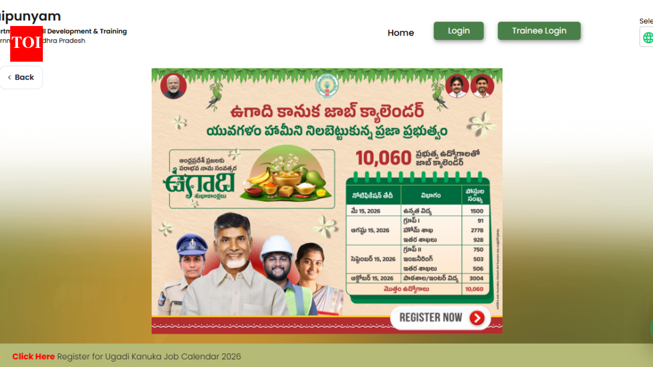 APPSC recruitment exam calendar 2026 released for over 10,000 posts: Check Group 1, Group 2, department-wise vacancies