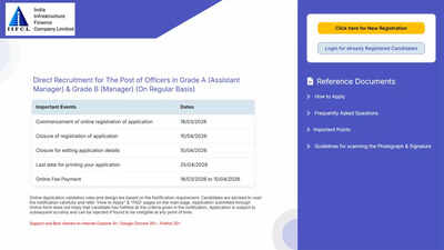 IIFCL opens recruitment Grade A and Grade B posts at iifcl.in, apply here until April 10