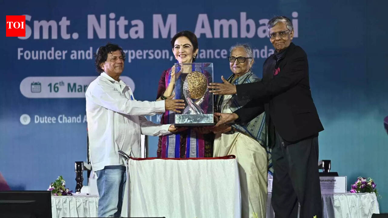 Smt. Nita M. Ambani, Founder and Chairperson of Reliance Foundation, Conferred Prestigious KISS Humanitarian Award 2025