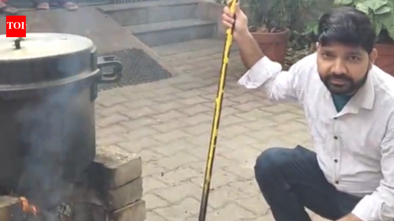 ‘No gas for 4 days’: Meerut govt hospital cook uses makeshift stove, officials clash over LPG shortage claim