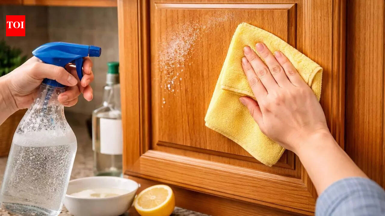 How to remove sticky grease from wood cabinets without ruining their finish