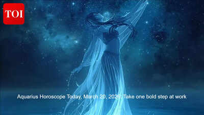 Aquarius Horoscope Today, March 20, 2026: Take one bold step at work