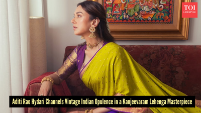 Aditi Rao Hydari’s vibrant Kanjeevaram lehenga revival is where heritage meets high fashion