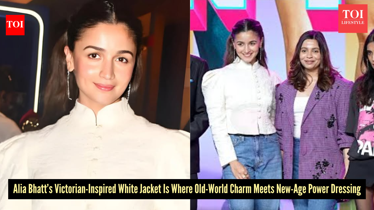 Alia Bhatt channels Victorian elegance in a crisp white jacket serving vintage drama with an unexpected modern twist