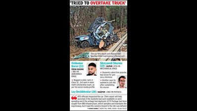 3 IIT-B students killed as car hits truck, flips on eway