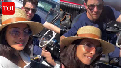 Priyanka Chopra and Nick Jonas zoom off on romantic getaway ahead of 'Varanasi' schedule - WATCH