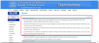 Kerala University result 2026 released for various UG and PG courses: Direct link to download here