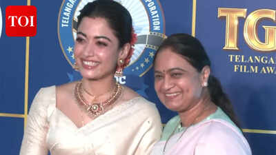 Rashmika Mandanna and Vijay Deverakonda share heartfelt moments from their reception in Hyderabad