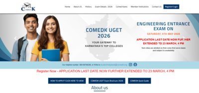 COMEDK UGET 2026 application window extended again: Check new deadline, direct link to apply