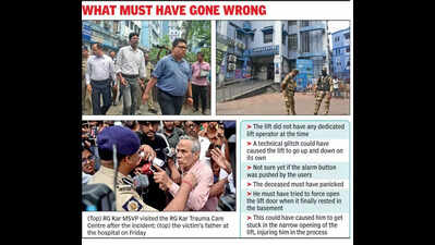RG Kar lens on lift malfunction, absence of liftman as doctors flag maintenance lapses