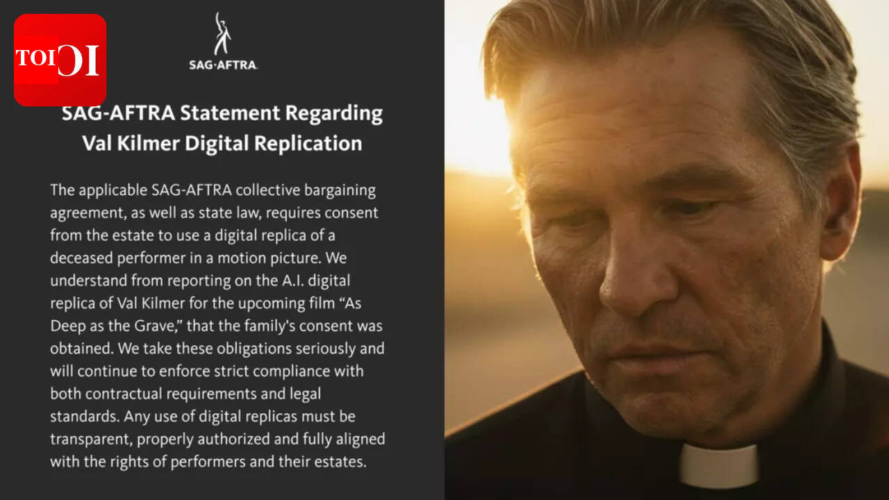 SAG-AFTRA reacts to AI recreation of late actor Val Kilmer in 'As Deep as the Grave': 'Use of digital replicas must be transparent, properly authorised'