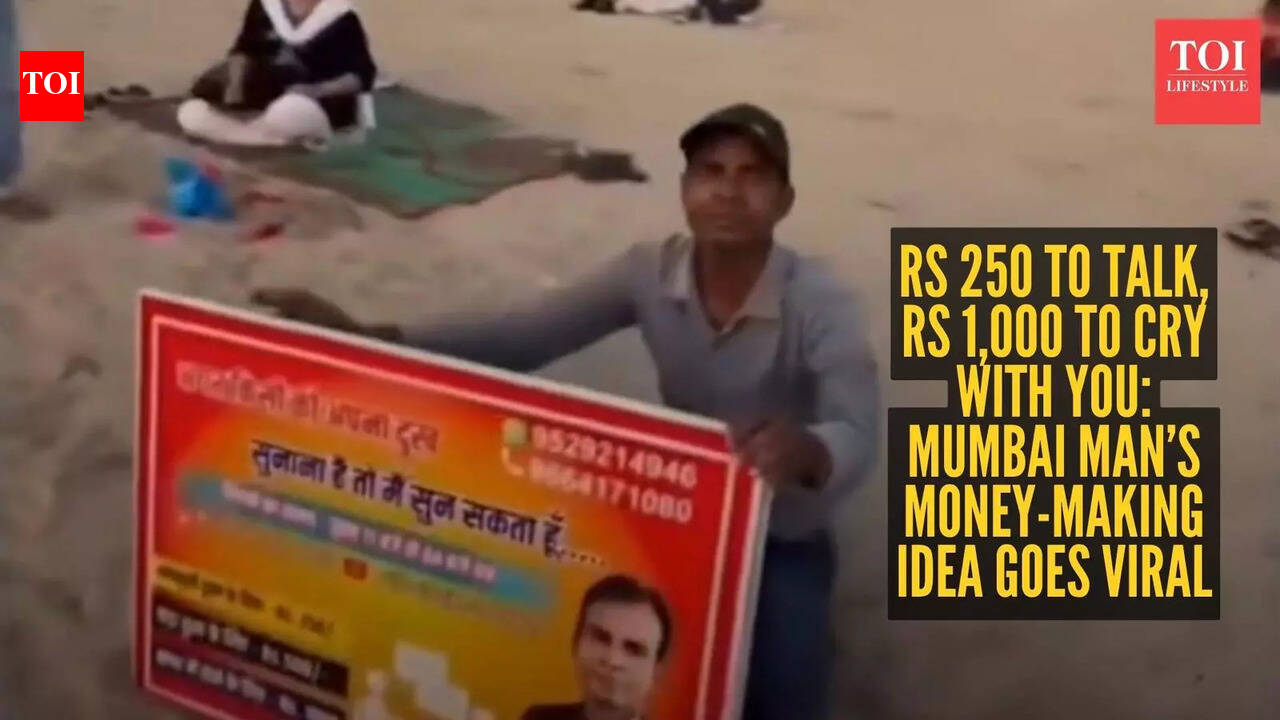 Rs 250 to talk, Rs 1,000 to cry with you: Mumbai man’s money-making idea goes viral