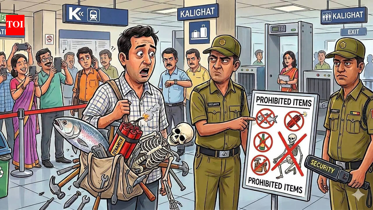 Travelling by metro in Kolkata? Leave the dynamite, fish and skeleton behind