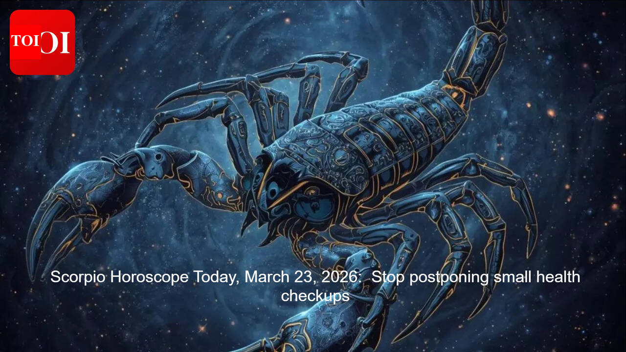 Scorpio Horoscope Today, March 23, 2026:  Stop postponing small health checkups